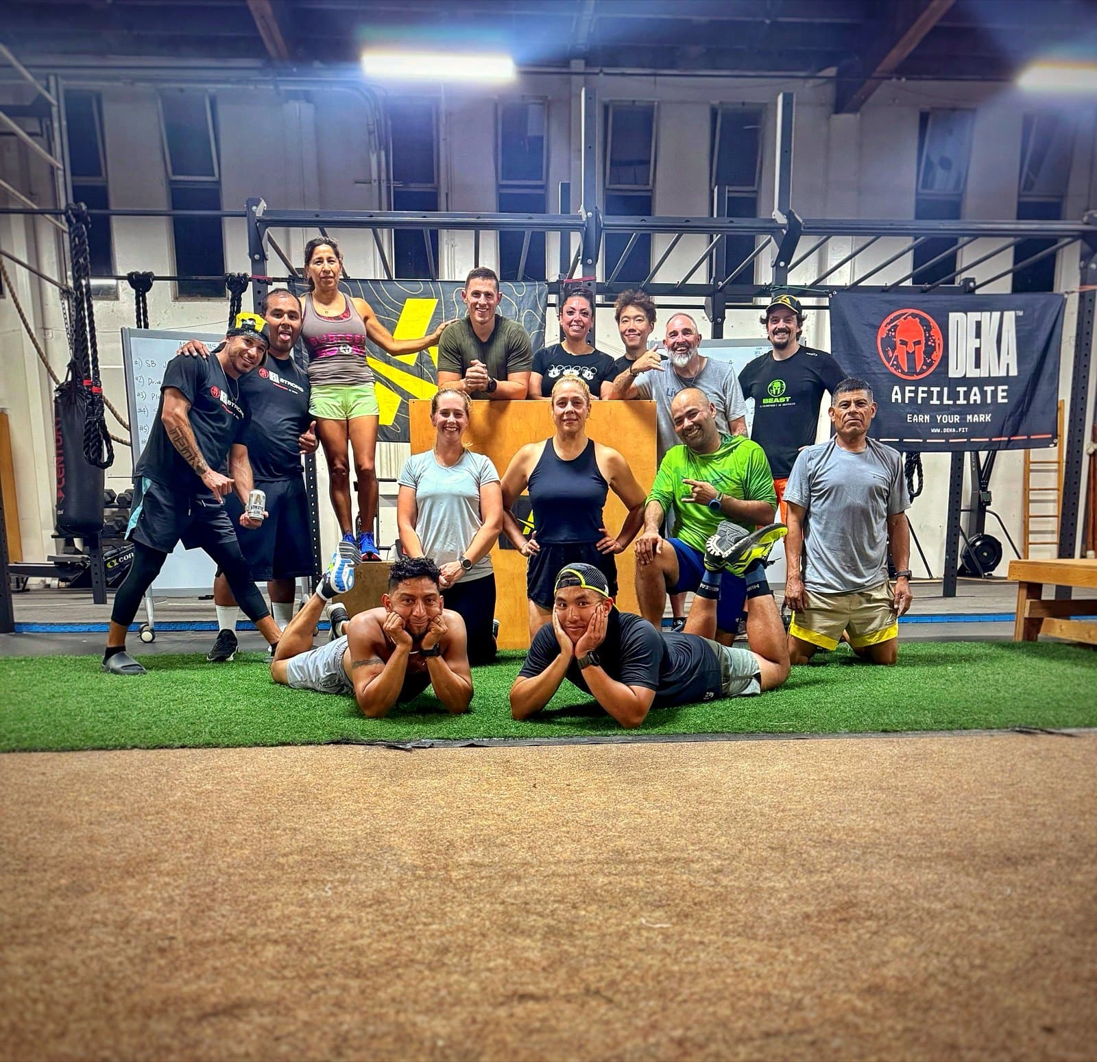 APX Velocity members training together in a coached group session in Menlo Park